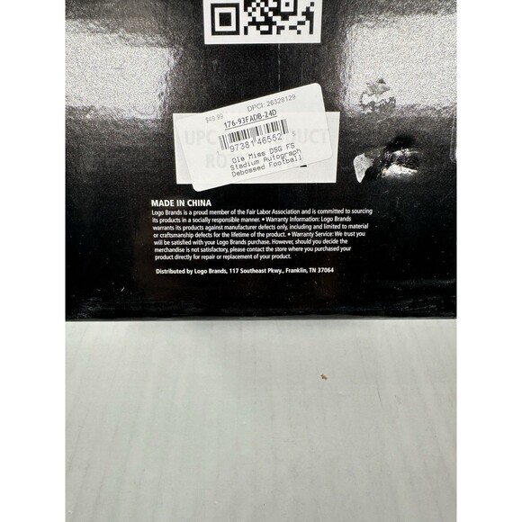 Ole Miss Stadium Full-Size Football Official NCAA Licensed by Logo Brands NEW - Picture 4 of 4